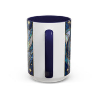 Sapphire Wolf Stained Glass Style Mug
