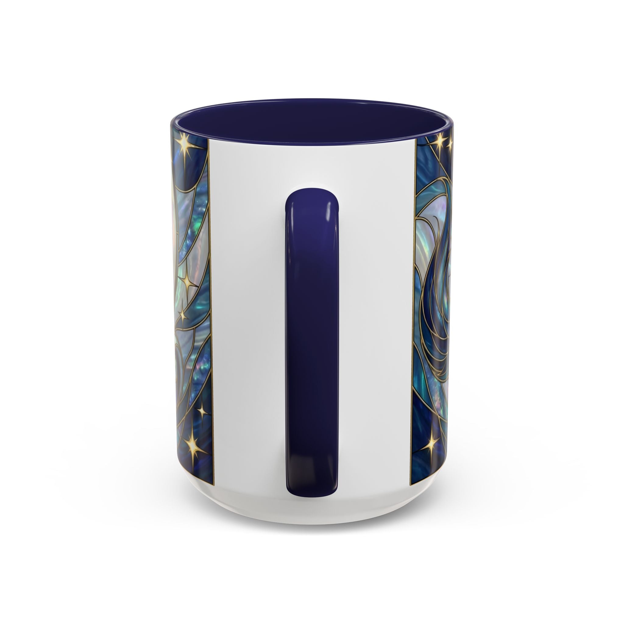 Sapphire Wolf Stained Glass Style Mug