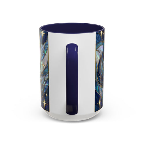 Sapphire Wolf Stained Glass Style Mug