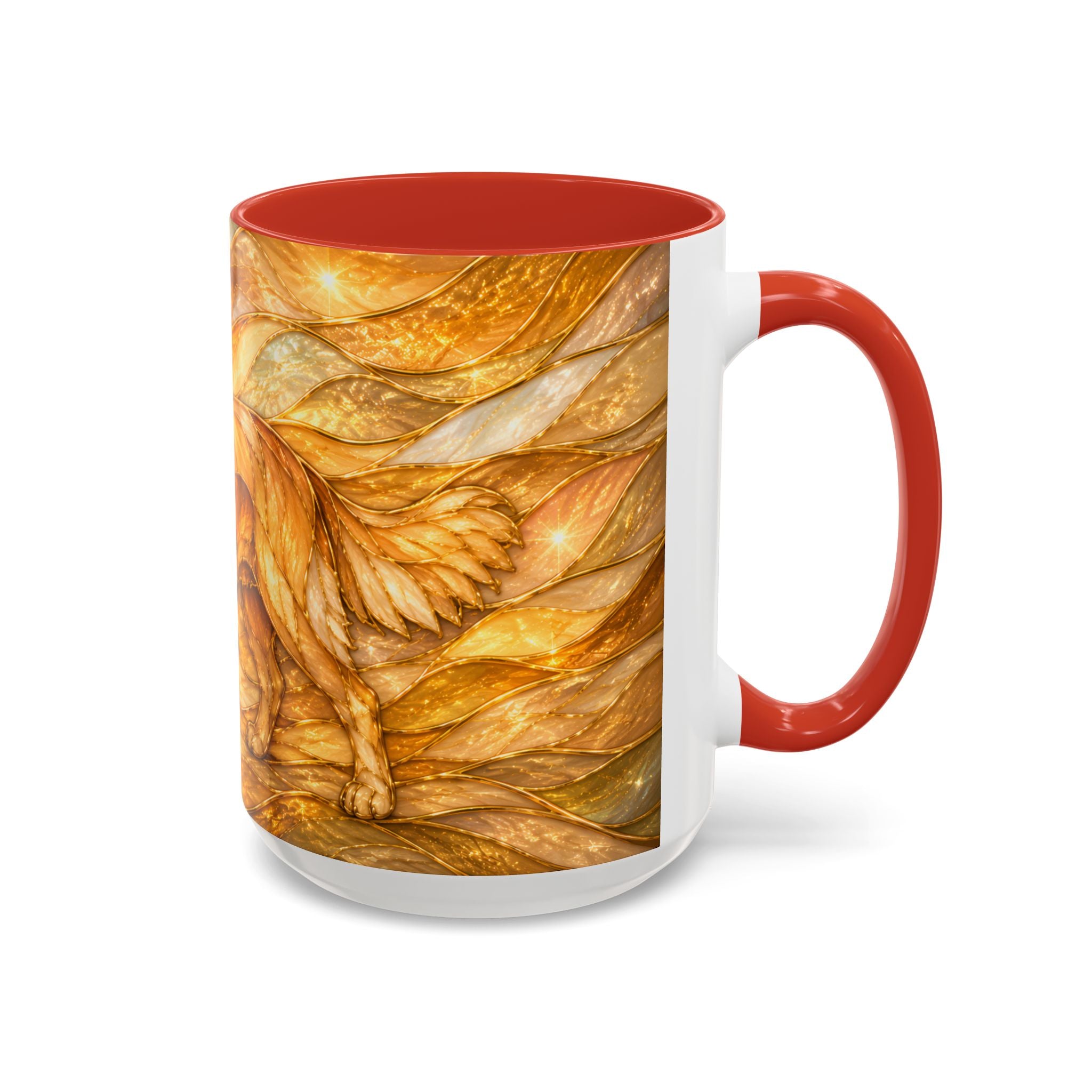 Golden Glow Golden Retriever Stained Glass Style Mug
