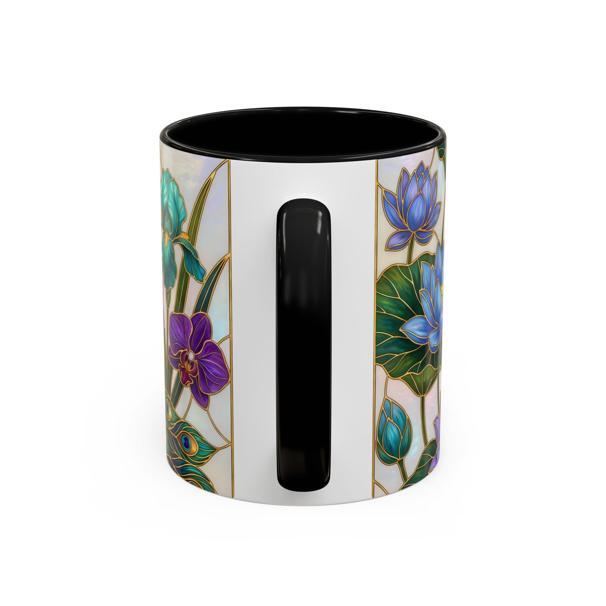 Flying Peacock Stained Glass Style Mug