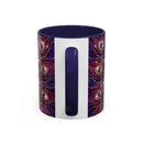 Purple Peacock Stained Glass Style Mug