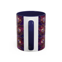 Purple Peacock Stained Glass Style Mug