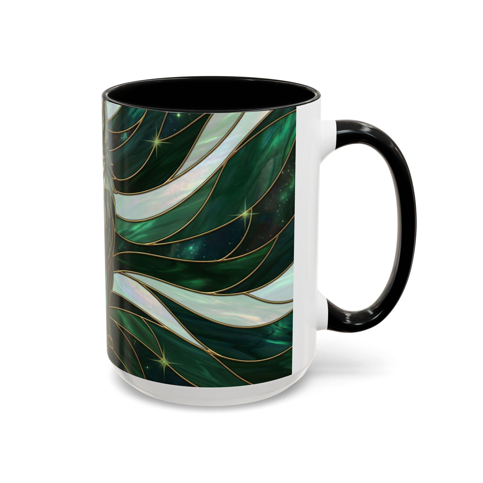 Jade Wolf Stained Glass Style Mug