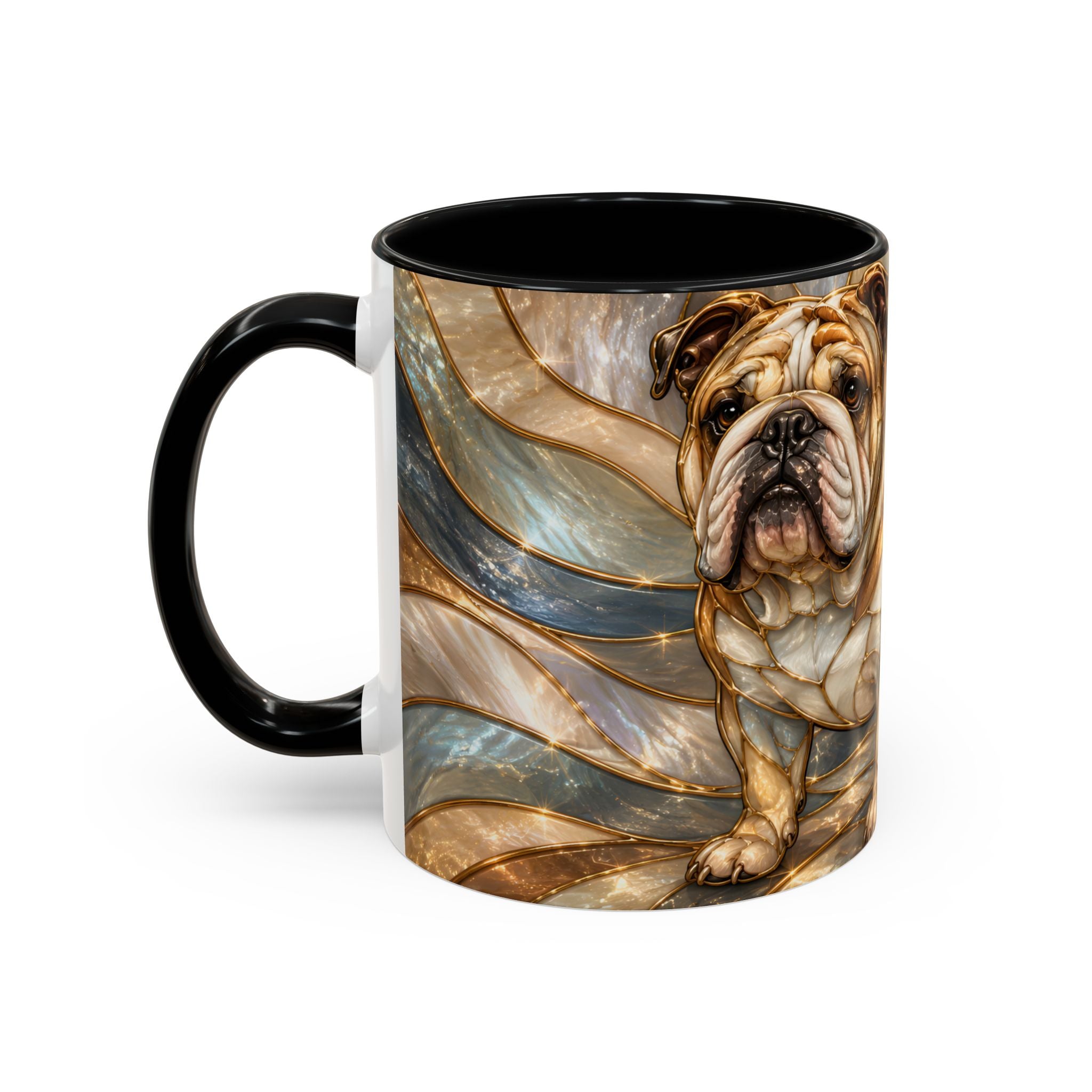 Regal Bulldog Stained Glass Style Mug