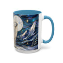 Mountain Guardian Great Pyrenees Stained Glass Style Mug