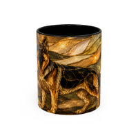 Golden German Shepherd Stained Glass Style Mug