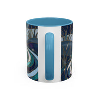 River Moon Wolf Stained Glass Style Mug