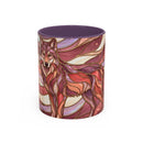 Rose Gold Wolf Stained Glass Style Mug