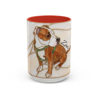 Custom Dog Portrait Stained Glass Style Mug