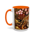 Sakura Tiger Stained Glass Style Mug