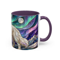 Aurora Peaks Great Pyrenees Stained Glass Style Mug