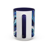 Cobalt Wolf Stained Glass Style Mug