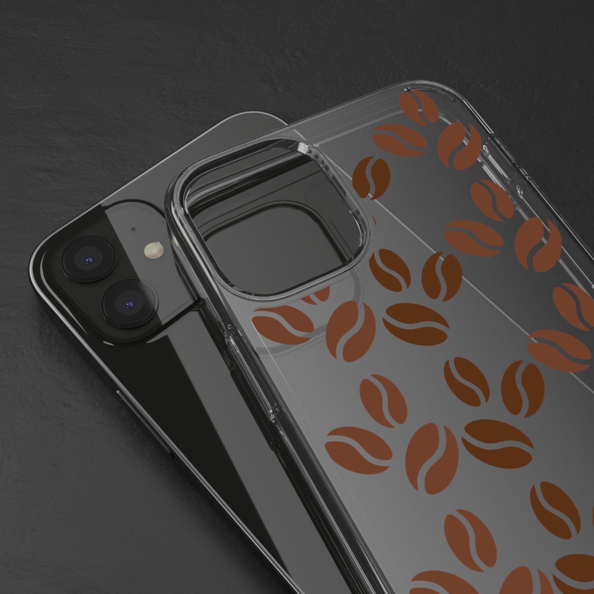 Coffee Beans Clear Phone Case