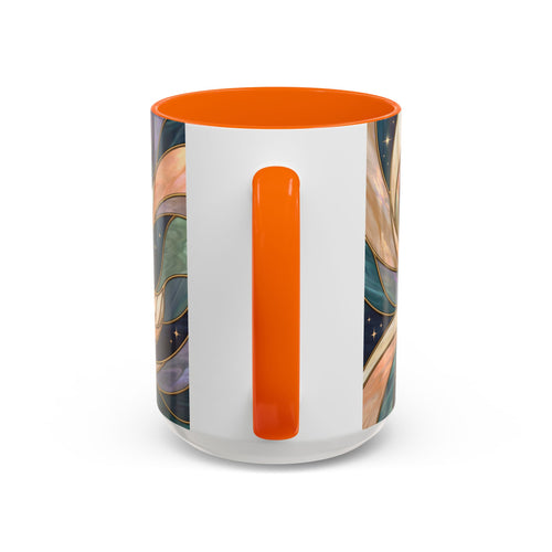Teal Night Fox Stained Glass Style Mug