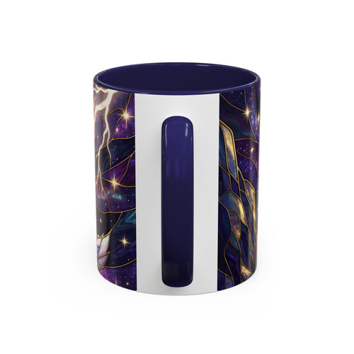 Purple Storm Fox Stained Glass Style Mug