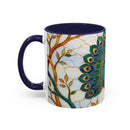 Elegant Peacock Stained Glass Style Mug