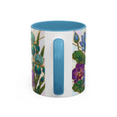 Floral Peacock Stained Glass Style Mug