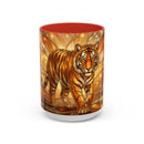 Golden Tiger Stained Glass Style Mug