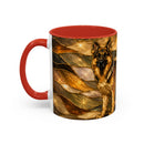 Golden German Shepherd Stained Glass Style Mug