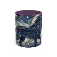 Sapphire Lion Stained Glass Style Mug