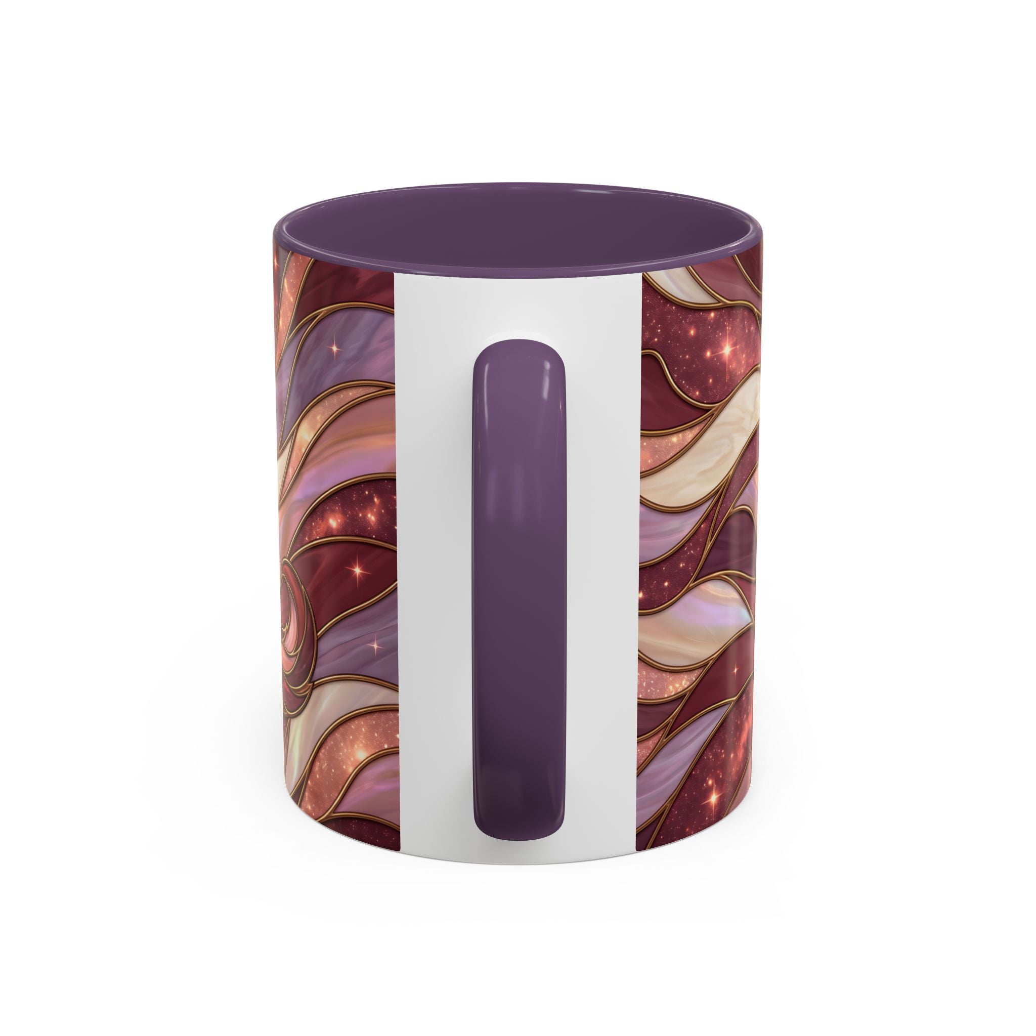 Rose Gold Wolf Stained Glass Style Mug