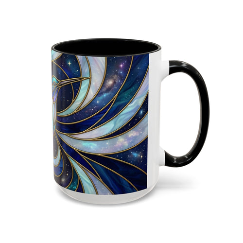 Sapphire Hummingbird Stained Glass Style Mug
