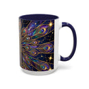 Celestial Peacock Stained Glass Style Mug