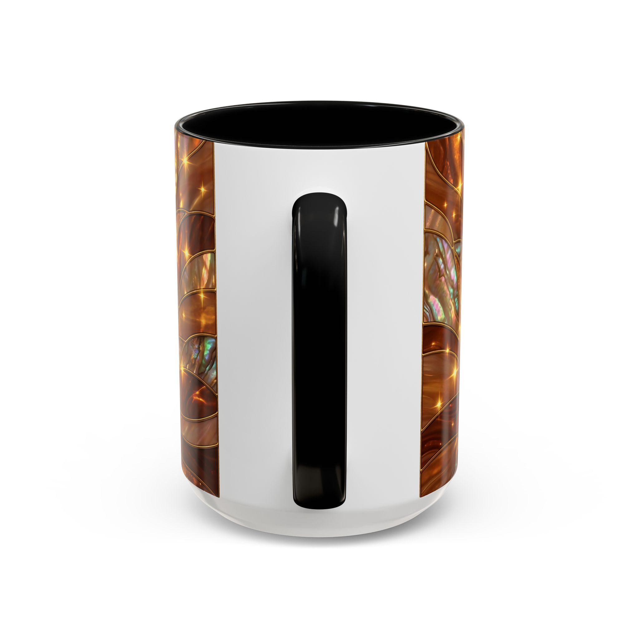 Golden Tiger Stained Glass Style Mug