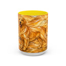 Golden Glow Golden Retriever Stained Glass Style Mug