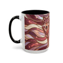 Rose Gold Wolf Stained Glass Style Mug