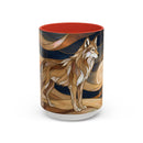 Nightscape Wolf Moon Stained Glass Style Mug