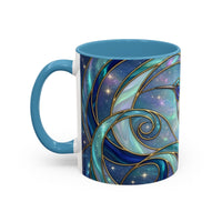 Blue Breeze Hummingbird Stained Glass Style Mug