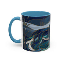 River Moon Wolf Stained Glass Style Mug