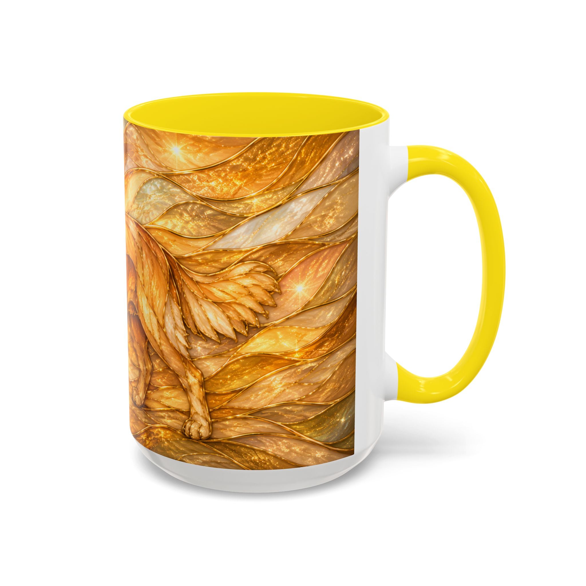 Golden Glow Golden Retriever Stained Glass Style Mug