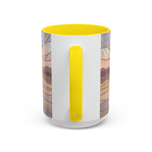 Serene Horizon Hummingbird Stained Glass Style Mug