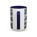 Sapphire Glow French Bulldog Stained Glass Style Mug