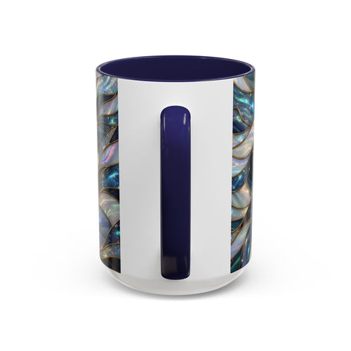 Sapphire Glow French Bulldog Stained Glass Style Mug