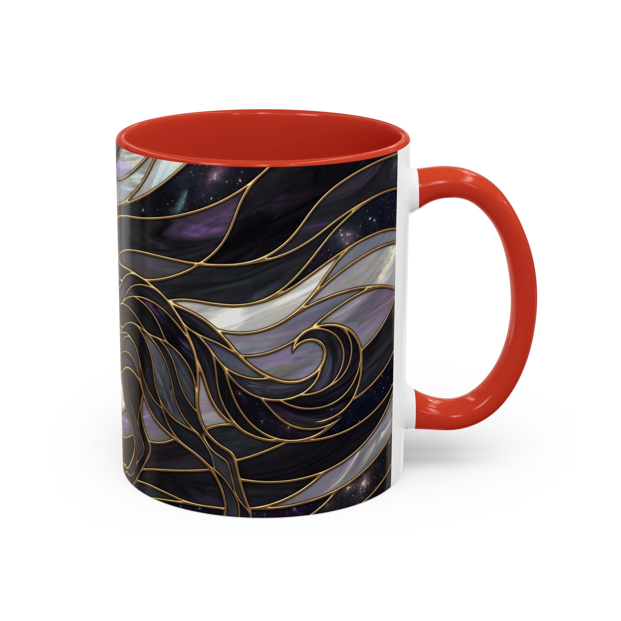 Obsidian Wolf Stained Glass Style Mug