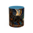 Warm Glow Rottweiler Stained Glass Style Mug