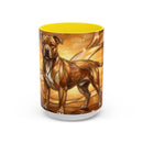 Amber Glow Staffy Stained Glass Style Mug
