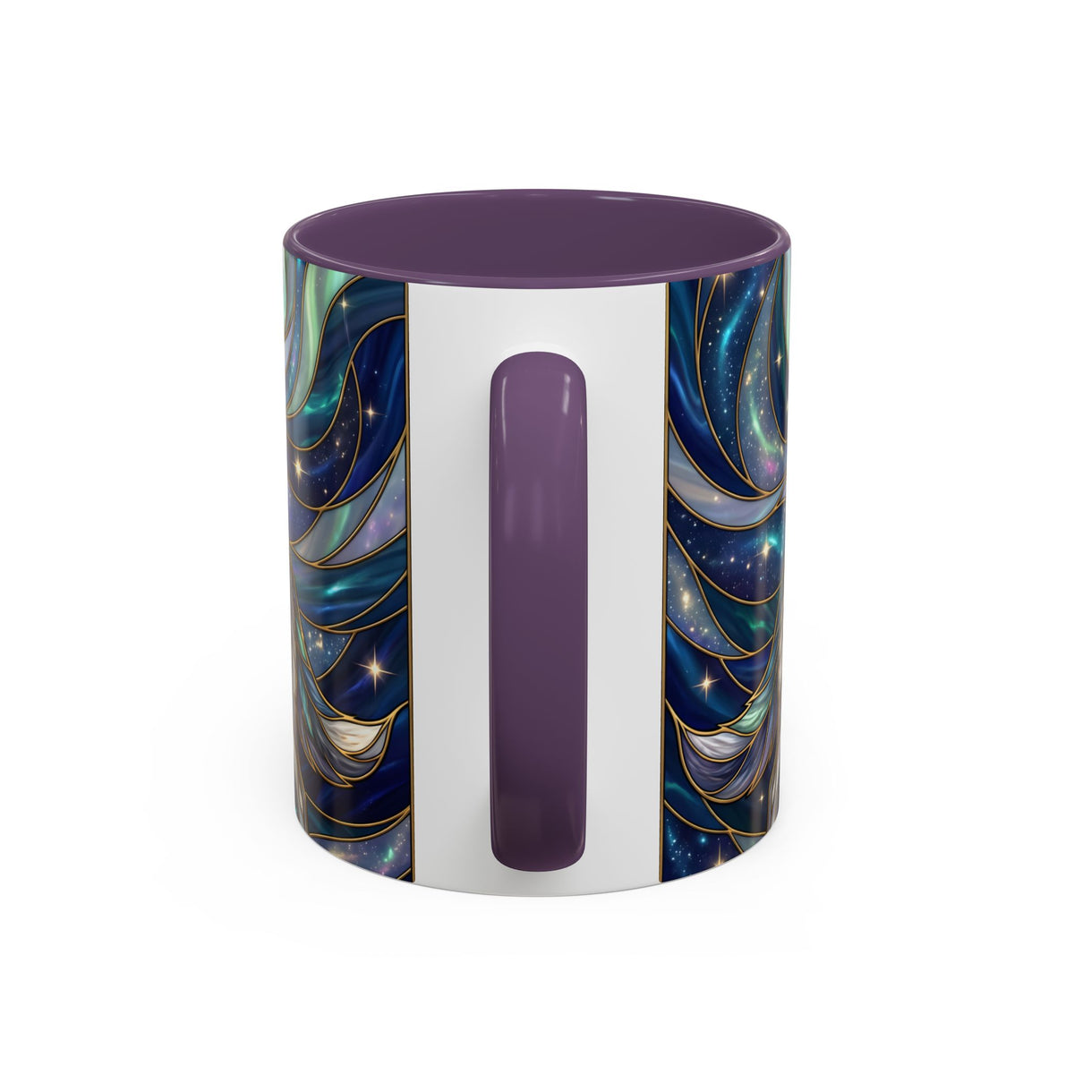 Twin Wolves Stained Glass Style Mug