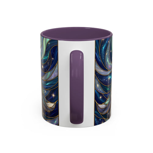 Twin Wolves Stained Glass Style Mug
