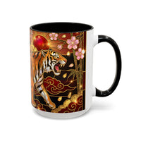 Sakura Tiger Stained Glass Style Mug