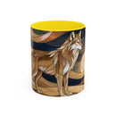 Nightscape Wolf Moon Stained Glass Style Mug