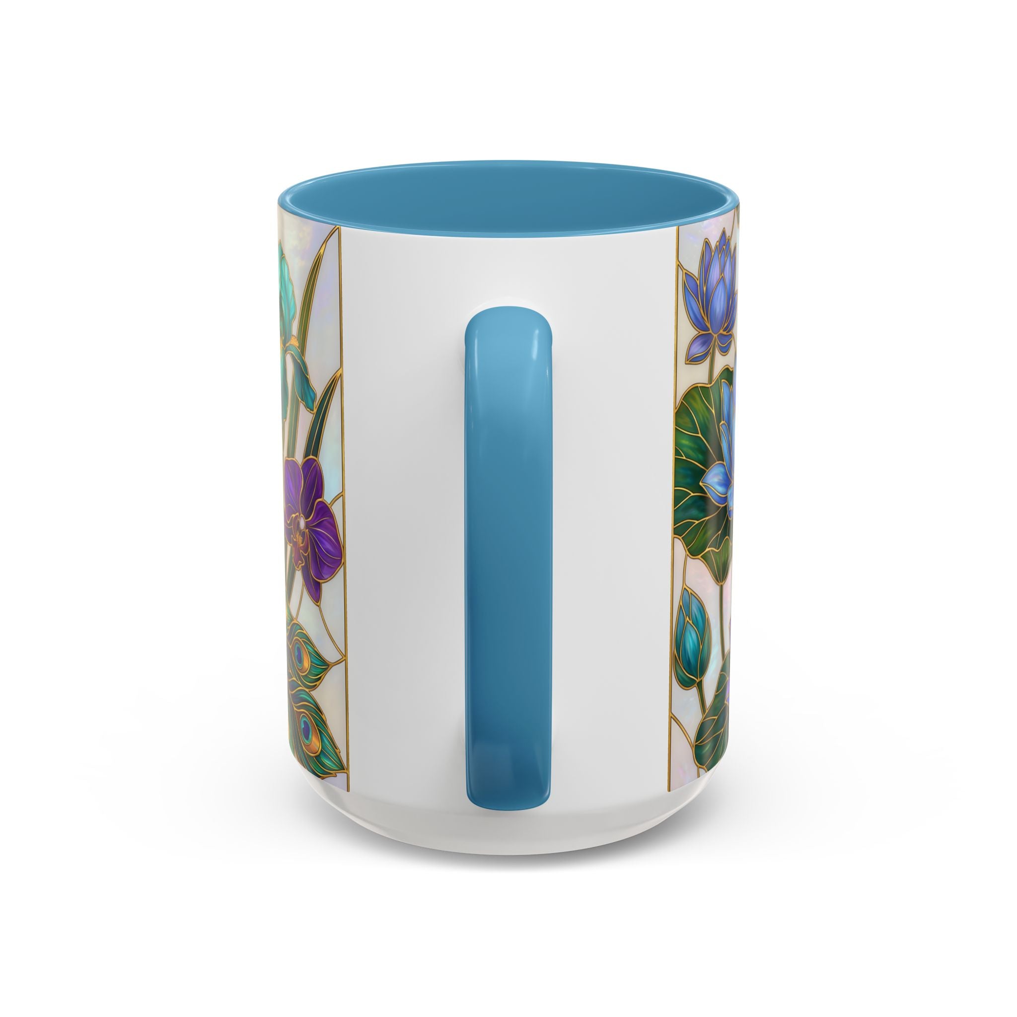 Flying Peacock Stained Glass Style Mug