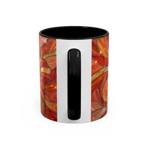 Hibiscus Glow Hummingbird Stained Glass Style Mug