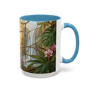 Tropical Hummingbird Stained Glass Style Mug