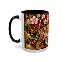 Sakura Tiger Stained Glass Style Mug