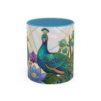Garden Peacock Stained Glass Style Mug